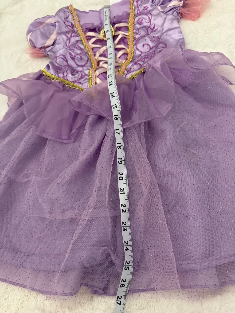 Girls Disney Rapunzel Princess Costume with Lights size 4-6x